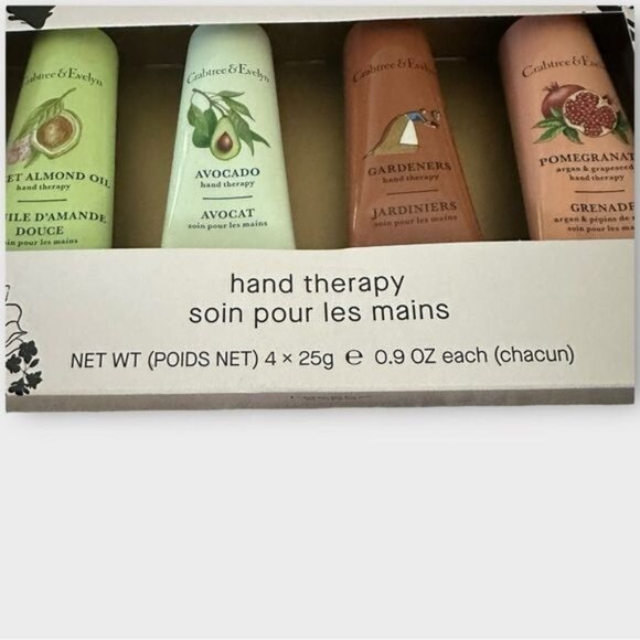 Crabtree & Evelyn NIB Set of 4 0.9oz Hand Therapy Lotion - Picture 3 of 8